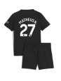 Billige Manchester City Matheus Nunes #27 Bortedraktsett Barn 2025-26 Kortermet (+ Korte bukser)